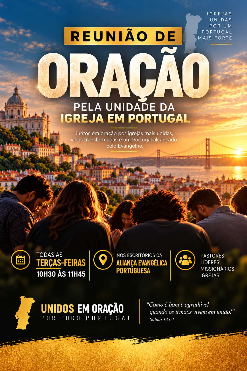 Cartaz da Reunião de Oração pela Unidade da Igreja em Portugal